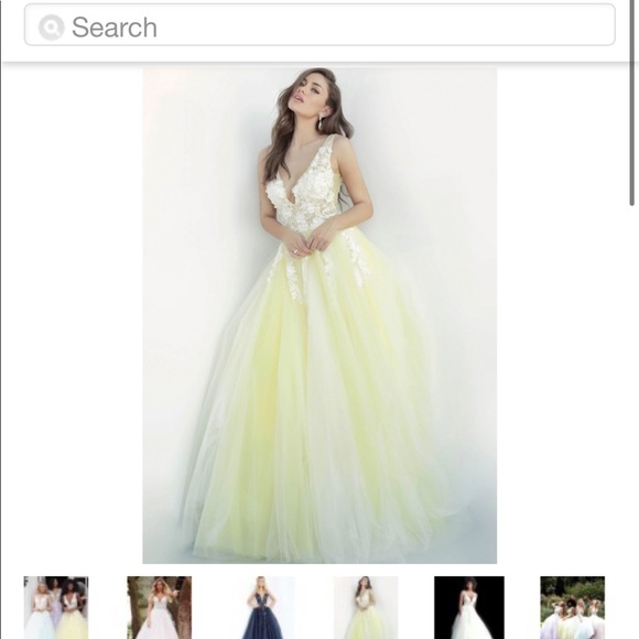 Jovani Floral Prom Dress - Picture 7 of 8